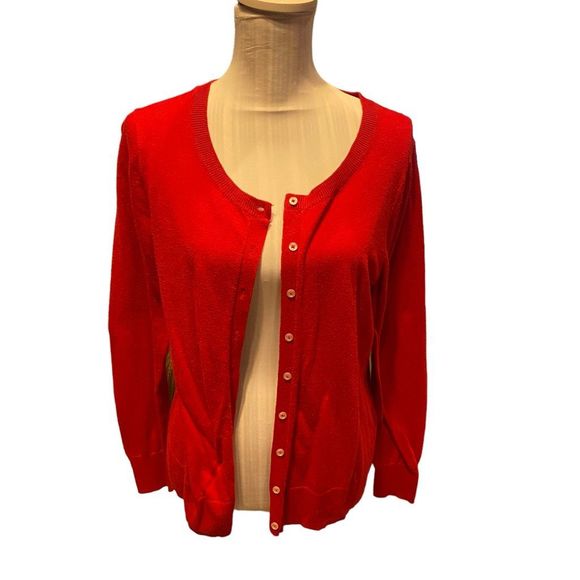 Old Navy Sweaters - Old Navy Red Cardigan Size L